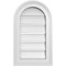 Ekena Millwork Round Top Surface Mount PVC Gable Vent: Functional, w/ 2"W x 1-1/2"P Brickmould Frame, 12"W x 20"H GVPRT12X2002SF - alternate 1